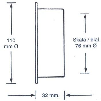 Barometr Hanseatic Instruments Ø 110 mm stal