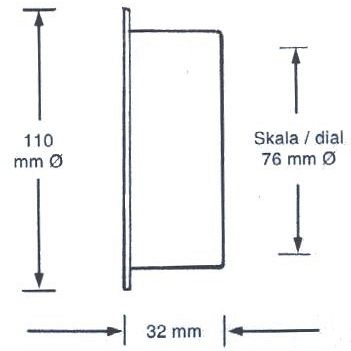 Zegar Hanseatic Instruments Ø 110 mm mosiądz