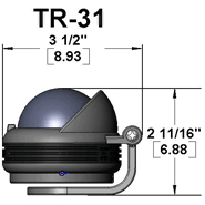  Kompas Ritchie Trek TR-31G na zawiasie (szary/niebieska tarcza)