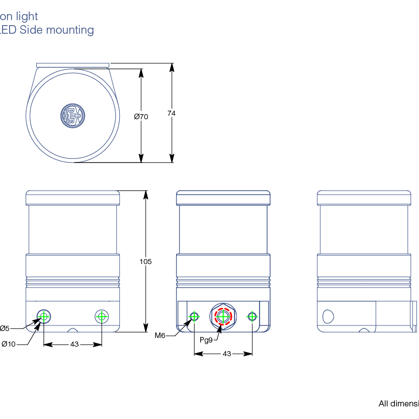Lampy nawigacyjne DHR40 LED 24V