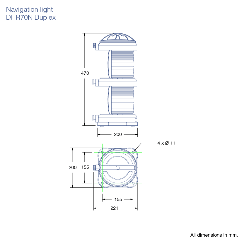 Lampy nawigacyjne dla jednostek powyżej 20m