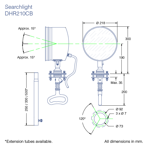 Reflektory DHR seria 210